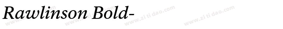 Rawlinson Bold字体转换
